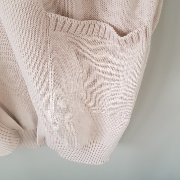 Open Cardigan Sweater 100% Cotton Size M - Picture 8 of 8